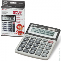 Калькулятор STAFF настольный STF-5810, 10 разрядов, двойное питание, 134х107 мм