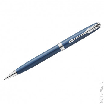 Ручка шариковая "Sonnet Blue Secret Shell CT", черная, 1,0мм, поворотный механизм, подар.уп.