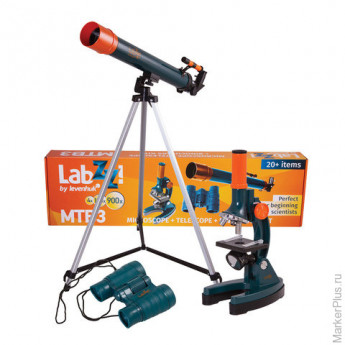 Набор LEVENHUK LabZZ MTВ3: микроскоп 150-900 кратный + телескоп, рефрактор, 2 окуляра+бинокль 6х21, 