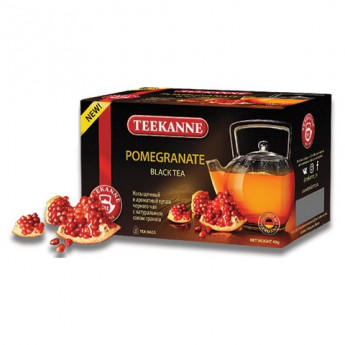 Чай TEEKANNE (Тиканне) "Pomegranate", черный, гранат, 20 пакетиков по 2 г, 0306_4540