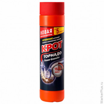 Средство для прочистки канализационных труб в гранулах 500 г КРОТ "Торнадо", 4000001