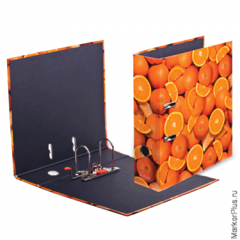 Папка-регистратор HERLITZ "Апельсины", ламинированный картон, 80 мм, 10626190