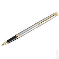 Ручка-роллер "Hemisphere Stainless Steel GT" черная, 1,0мм, подар.уп.