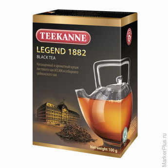 Чай TEEKANNE (Тикане) "Legend 1882", черный, листовой, картонная упаковка, 100 г