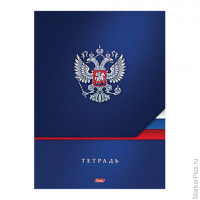 Тетрадь на кольцах БОЛЬШОГО ФОРМАТА (225х300 мм) А4, 160 л., обложка ламинированный картон, клетка, HATBER, "Россия", 160ТК4В1, T222294