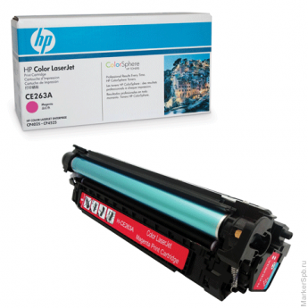 Картридж лазерный HP (CE263A) ColorLaserJet CP4025/4525, пурпурный, оригинальный, ресурс 11000 стр.