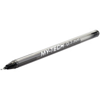 Ручка шариковая PenSan "My-Tech" черная, 0,7мм, игольчатый стержень, на масляной основе