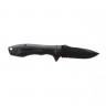 Нож складной Stinger,80 мм, (черный),сталь/дерево пакка (черный),FK-632PW