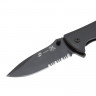 Нож складной Stinger,80 мм, (черный),сталь/дерево пакка (черный),FK-632PW