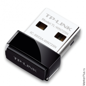 Адаптер WI-FI TP-LINK TL-WN725N, USB 2.0, 802.11n, 150 Мбит/с, компактный