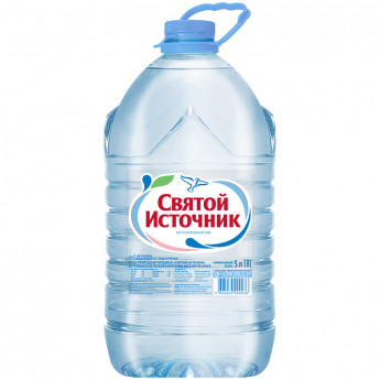 Вода питьевая негазированная Святой источник, 5л, пластиковая бутыль
