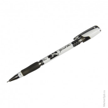 Ручка гелевая "ROBOGEL" черная, 0,5мм, грип