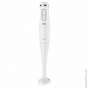 Блендер погружной BQ (БИ-КЬЮ) HB401P, 600 Вт, 2 скорости, 1 насадка, белый, 86189888