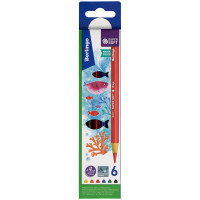 Карандаши акварельные Berlingo "SuperSoft. Рыбки", 06цв., трехгран., заточен., картон, европод, 2 шт/в уп Карандаши акварельные Berlingo "SuperSoft. Рыбки", 06цв., трехгран., заточен., картон, европод, 2 шт/в уп