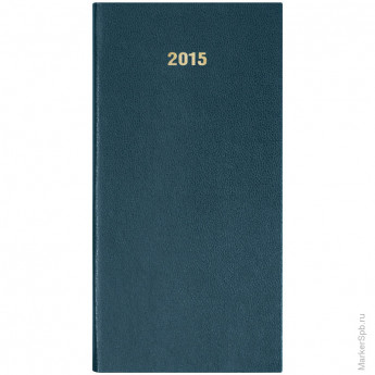 Еженедельник датированный 2015г., 80*155, 72л., балакрон, "Ariane", синий