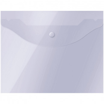 Папка-конверт на кнопке OfficeSpace, А5 (190*240мм), 150мкм, прозрачная, 10 шт/в уп