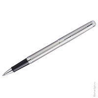 Ручка-роллер "Hemisphere Stainless Steel CT" черная, 1,0мм, подар.уп.