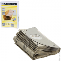 Мешки для сбора пыли KARCHER, комплект 5 шт., бумажные, +1 микрофильтр, для пылесоса SE 5.100, 6.904-143.0, комплект 5 шт