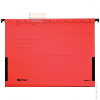 Подвесная папка Leitz Alpha, А4, картон, 250 г/м2, красная
