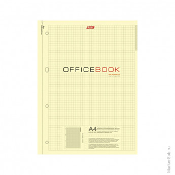 Тетрадь 80л. А4 клетка на гребне "Office Book", тонир. блок, выб. лак, перфорация на отрыв