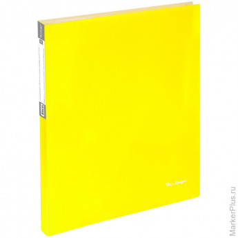 Папка с 40 вкладышами Berlingo 'Neon', 21мм, 700мкм, неоновая желтая