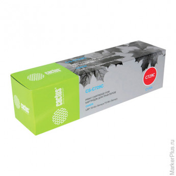 Картридж лазерный CANON (729C) LBP7010C/7018C, голубой, ресурс 1000 стр., CACTUS, совместимый, CS-C7