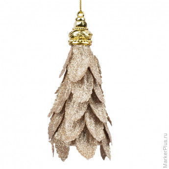 Украшение новогоднее подвесное Кисточка золото 4,7x4,7x11,5см 91193