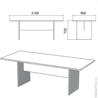 Опоры ЛДСП к столу для переговоров "Этюд" (640325), серый 03, 400044, ш/к 31358