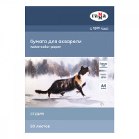 Папка для акварели, 50л., А4, Гамма 'Студия', 200г/м2, среднее зерно