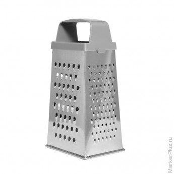 Терка 4 грани 22*11*8,5 см, белая жесть с пластиковой ручкой, BoomHouse Кварц, 701859
