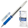 Ручка шариковая ZEBRA "Jimnie", корпус прозрачный, толщина письма 0,7 мм, резиновый держатель, синяя, RB-100-BL