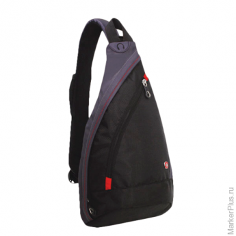 Рюкзак WENGER, универсальный, черно-серый, с одним плечевым ремнем, 7 л, 25х15х45 см, 10