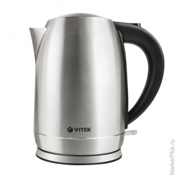 Чайник VITEK VT-7033, закрытый нагревательный элемент, объем 1,7 л, 2200 Вт, сталь