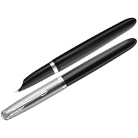 Ручка перьевая Parker "51 Black CT", черная, 0,8мм, подарочная упаковка
