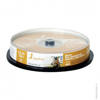 Диск CD-R 700Mb Smart Track 52x Cake Box (10шт), комплект 10 шт