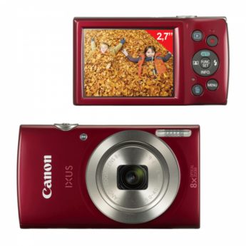 Фотоаппарат компактный CANON IXUS 175, 20 Мп, 8х zoom, 2,7" ЖК-монитор, красный, 1097C001