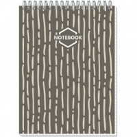 Блокнот А5,60л,клетка,метал.гребень,цв.обложка Стильный Офис 2741 в ассорти