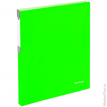 Папка с 40 вкладышами Berlingo 'Neon', 21мм, 700мкм, неоновая зеленая