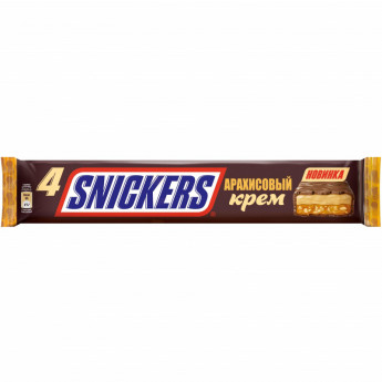 Шоколадный батончик Snickers арахисовый крем, 73г