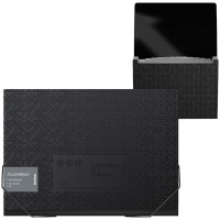 Папка 12 отделений Berlingo 'DoubleBlack' A4, 330*240*25мм, 700мкм, черная, на резинке, c рисунком