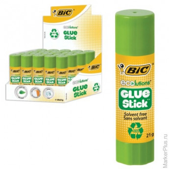 Клей-карандаш BIC 'ECOlutions' 21 г, с ароматом яблока, 8923452