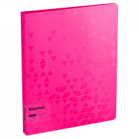 Папка с 60 вкладышами Berlingo 'Neon', 24мм, 1000мкм, розовый неон, с внутр. карманом