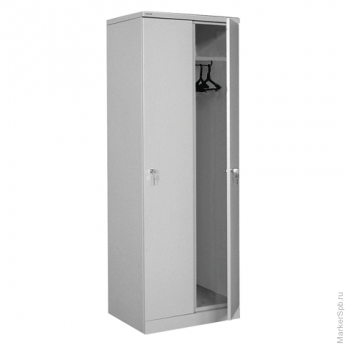 Шкаф металлический для одежды НАДЕЖДА "ШМС-4А-020", двухсекционный, 1850х660х500 мм, 2 места