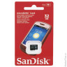Карта памяти micro SDHC, 32 GB, SANDISK, скорость передачи данных 4 Мб/сек (class 4), SDSDQM-032G-B3