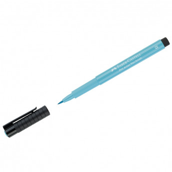 Ручка капиллярная Faber-Castell 'Pitt Artist Pen Brush' цвет 154 светло-кобальтовая бирюза, кистевая, 10 шт/в уп