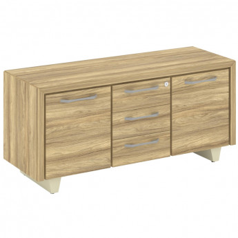 Греденция Corner большая COR.GRB Гикори пес./Ваниль/Ваниль мет 1296x450x600