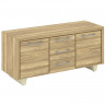Греденция Corner большая COR.GRB Гикори пес./Ваниль/Ваниль мет 1296x450x600
