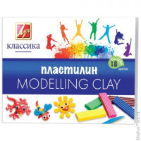 Пластилин классический ЛУЧ "Классика", 18 цветов, 360 г, со стеком, картонная упаковка, 20С 1330-08