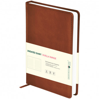 Ежедневник недатированный, A5, 160л., кожзам, GreenwichLine "Vivella Image", коричневый