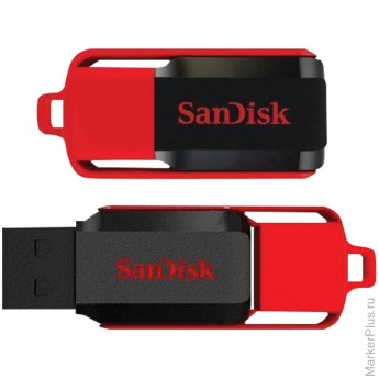 Память SanDisk "Cruzer Switch" 32GB, USB 2.0 Flash Drive, красный, черный